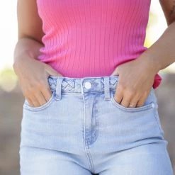 Boutique Simplified Fair Maiden Braided Judy Blue Shorts New Arrivals