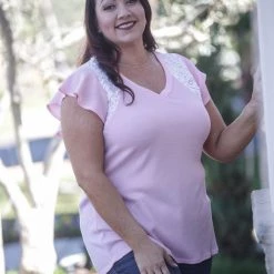 Boutique Simplified New Arrivals Vision Of Love Blush Flutter Sleeve