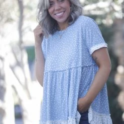 Boutique Simplified Denim Dreams Peplum New Arrivals