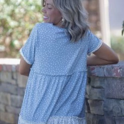 Boutique Simplified Denim Dreams Peplum New Arrivals