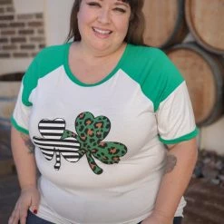 Boutique Simplified Lucky Leopard Raglan