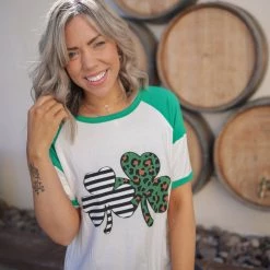 Boutique Simplified Lucky Leopard Raglan