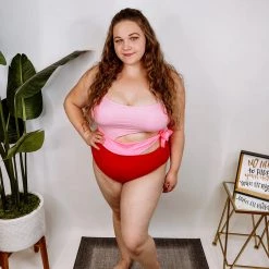 Iris & Rainbow Boutique #M518 Under The Sun Swimsuit (Pink/Red) New Arrivals