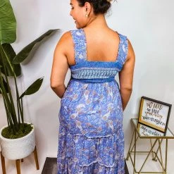 Iris & Rainbow Boutique New Arrivals #M342 My Jam Maxi Dress (Blue)