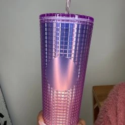 Iris & Rainbow Boutique #L658 Grid Tumbler (Purple Ombre)
