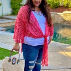 Boutique Simplified New Arrivals Lace Floral Kimono