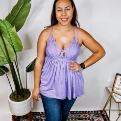 Iris & Rainbow Boutique #N361 Crochet Lace Cami (Regular) New Arrivals