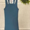 Iris & Rainbow Boutique New Arrivals #M356 Ribbed Racerback Tank (Blue)