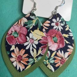 Iris & Rainbow Boutique Sterling Silver & Leather Green