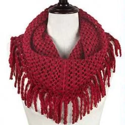 Iris & Rainbow Boutique New Arrivals #E57 Two-Tone Scarf With Fringe