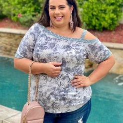 Boutique Simplified Travel Dreams Off Shoulder Tunic New Arrivals