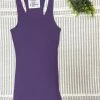 Iris & Rainbow Boutique #M368 Ribbed Racerback Tank (Purple)