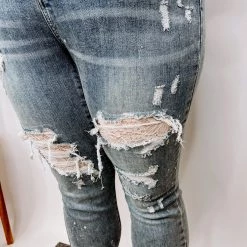 Iris & Rainbow Boutique New Arrivals #N271 Lace Patch Judy Blue Skinny Jeans