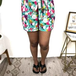 Iris & Rainbow Boutique New Arrivals #M469 Floral Frenzy Shorts