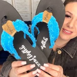 Iris & Rainbow Boutique #M255 Free Time Flip Flop (Turquoise)