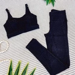 Iris & Rainbow Boutique New Arrivals #M572 Sexy Leopard Jacquard Bralette (Black)