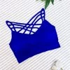 Iris & Rainbow Boutique #M508 High Neck Seamless Bralette (Blue)