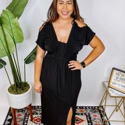 Iris & Rainbow Boutique #N353 Stunning In Black Dress New Arrivals