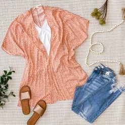 Iris & Rainbow Boutique #M610 Feel It Cardigan (Peach)