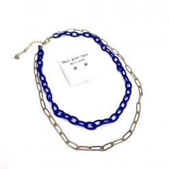 Iris & Rainbow Boutique #L800 Neon Paperclip Necklace Set