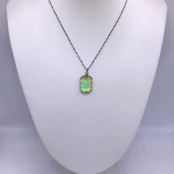 Iris & Rainbow Boutique New Arrivals #M136 Melania Clara - Necklace Rainbow Gunmetal