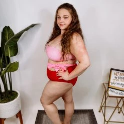 Iris & Rainbow Boutique #M518 Under The Sun Swimsuit (Pink/Red) New Arrivals