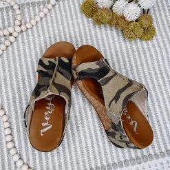 Iris & Rainbow Boutique #N371 Besito Camo Wedge Sandal New Arrivals