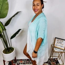 Iris & Rainbow Boutique #N323 Wispy Ombre Kimono