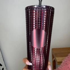 Iris & Rainbow Boutique #L659 Grid Tumbler (Black Cherry) New Arrivals