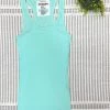 Iris & Rainbow Boutique #M361 Ribbed Racerback Tank (Teal) New Arrivals