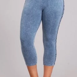 Iris & Rainbow Boutique #372 Mineral Wash Cropped Leggings