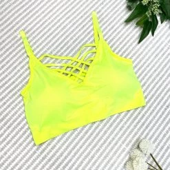 Iris & Rainbow Boutique New Arrivals #M507 Neon Yellow Bralette