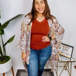 Iris & Rainbow Boutique #M758 Extra Stylish Kimono