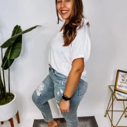 Iris & Rainbow Boutique New Arrivals #N271 Lace Patch Judy Blue Skinny Jeans