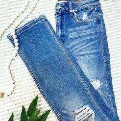 Iris & Rainbow Boutique #M458 Leona Distressed Vervet Jeans New Arrivals