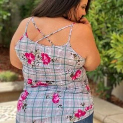 Boutique Simplified Checked In Floral Summer Tunic New Arrivals