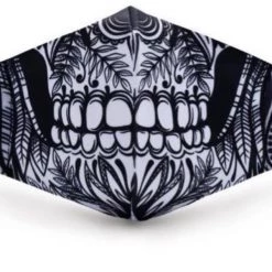 Boutique Simplified New Arrivals Decorative Skull Washable Face Covering With PM2.5 Filter