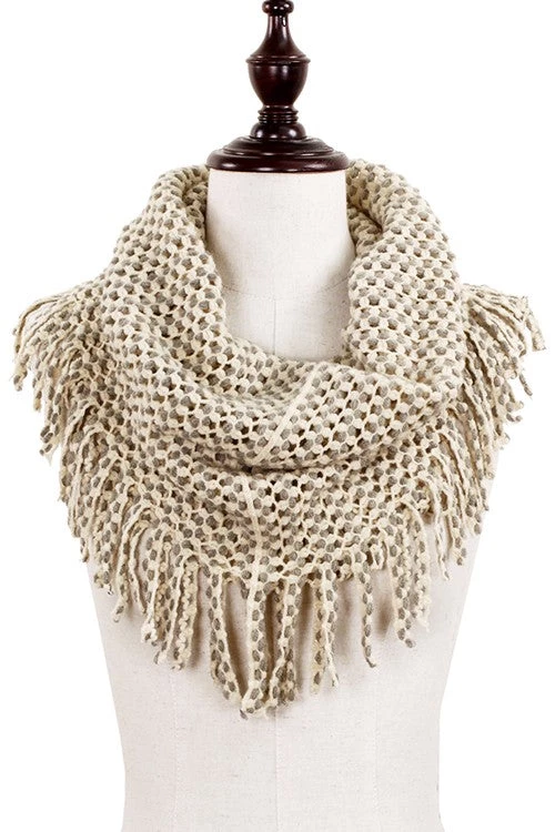 Iris & Rainbow Boutique New Arrivals #E57 Two-Tone Scarf With Fringe 3 Iris & Rainbow Boutique New Arrivals #E57 Two-Tone Scarf With Fringe