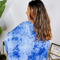 Iris & Rainbow Boutique #M477 Feel The Breeze Kimono (Blue) New Arrivals
