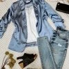 Iris & Rainbow Boutique New Arrivals #N359 French Blue Blazer Jacket