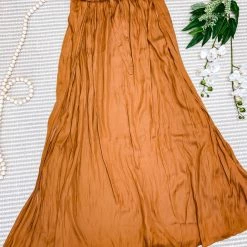 Iris & Rainbow Boutique New Arrivals #M563 Show Me Satin Split Maxi Skirt