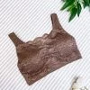 Iris & Rainbow Boutique New Arrivals #M506 Front Lace Bralette (Mocha)