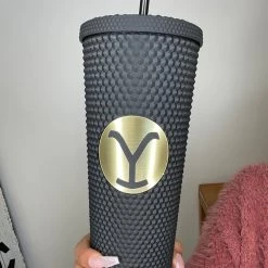 Iris & Rainbow Boutique New Arrivals #L783 Studded Tumbler (Black Y)