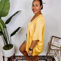 Iris & Rainbow Boutique #N321 Feeling Awesome Kimono (Yellow) *DOORBUSTER*
