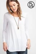 Iris & Rainbow Boutique #949 Kaylee's Long Sleeve Top (White)