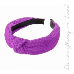 Iris & Rainbow Boutique #B41 Purple Knotted Headband