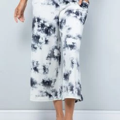 Iris & Rainbow Boutique #B80 Cloudy Skies Wide Leg Lounge Pants