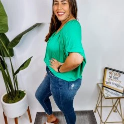 Iris & Rainbow Boutique New Arrivals #M998 Daylight Greeny Top