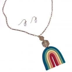 Iris & Rainbow Boutique #X803 Colorful Rainbow Necklace