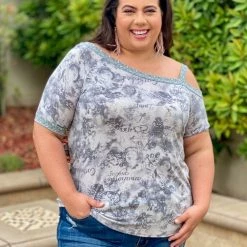 Boutique Simplified Travel Dreams Off Shoulder Tunic New Arrivals